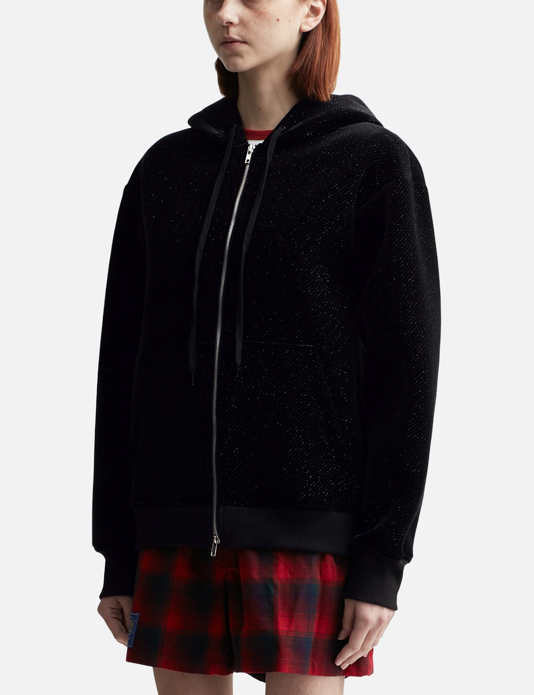 Black Rabbit Ear Zip-Up Hoodie view 14