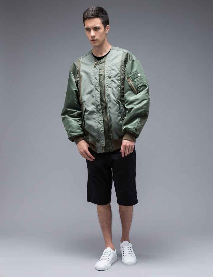 Multi Zippers Bomber Jacket Placeholder Image