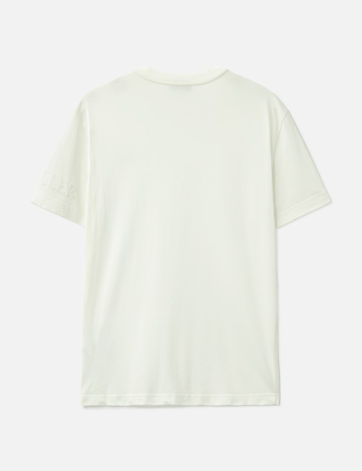 Moncler Cotton Jersey T-shirt With Contrasting Logo Patch In White