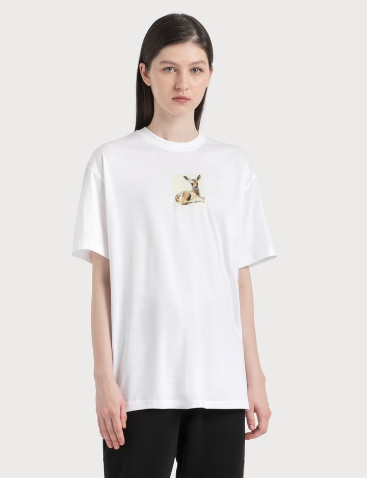 Deer Print Cotton T-shirt Placeholder Image