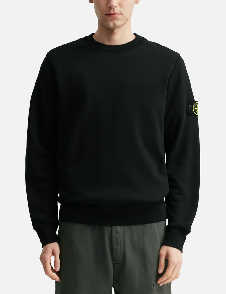 Stone Island Garment Dyed Cotton Fleece Sweatshirt