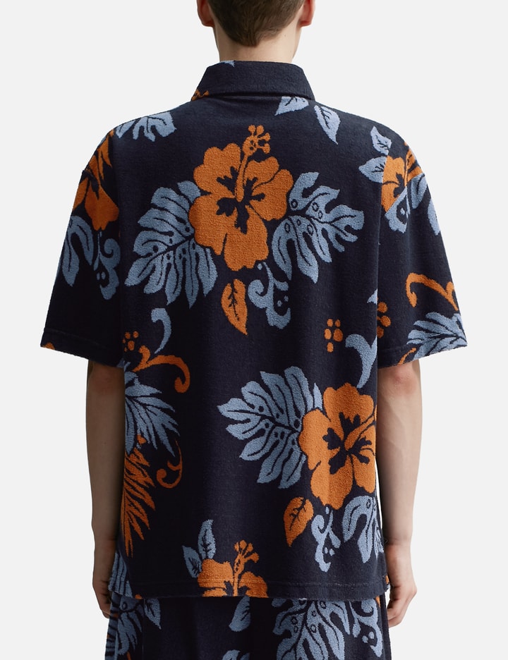 JACQUARD OVERSIZE POLO IN TOWELLING Placeholder Image