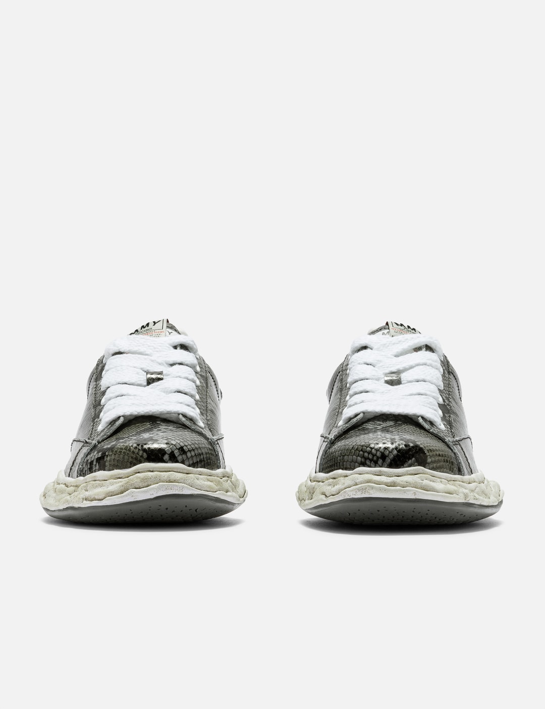 "CHARLES" OG Sole Python Printed Leather Low-Top Sneaker view 8