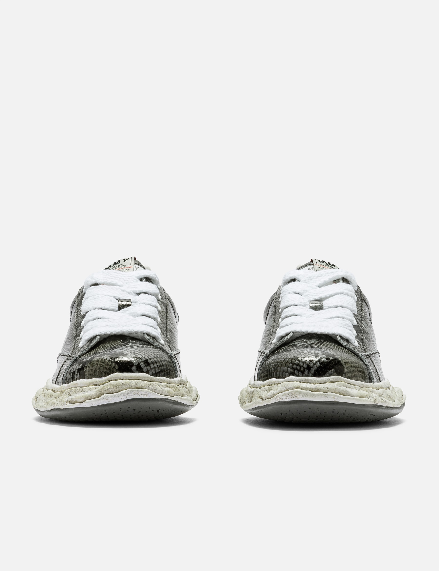 "CHARLES" OG Sole Python Printed Leather Low-Top Sneaker view 14
