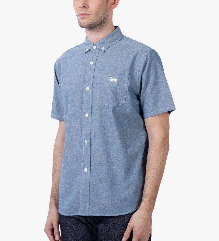 Blue Solid Chambray Shirt Placeholder Image