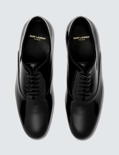 Saint Laurent - Smoking Oxford Patent Leather Shoes | HBX display picture 1