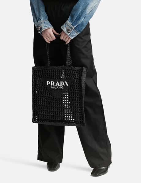 Bag > Prada Small Raffia Tote Bag