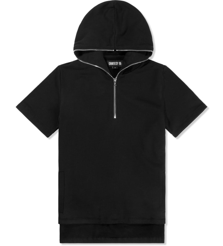 Black The Connor S/S Quarter Zip Hoodie Placeholder Image