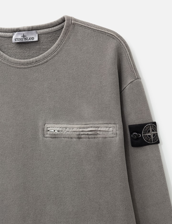 Stone Island Mineral Dyed Cotton Fleece Oversized-Fit Crewneck Sweatshirt