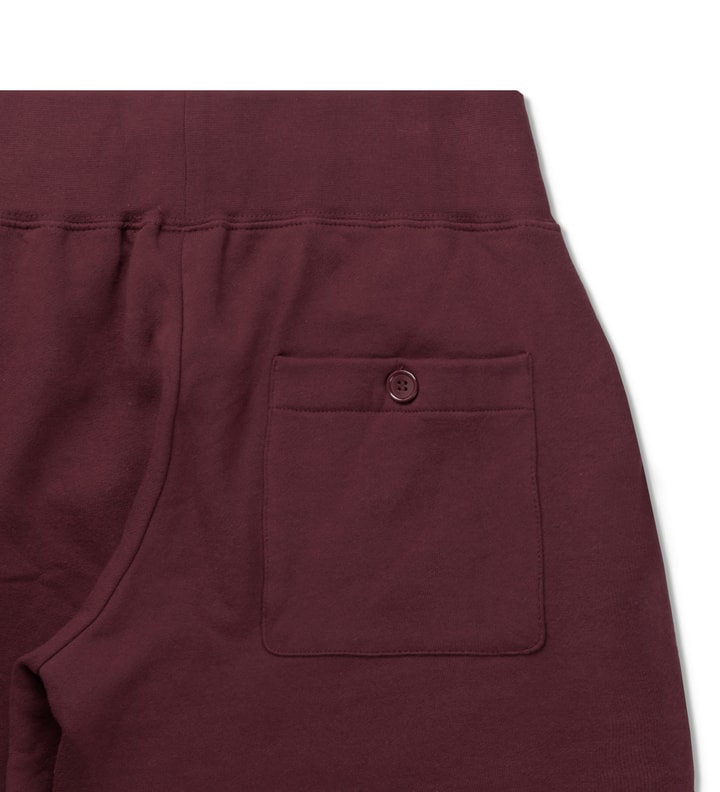 Stüssy Dark Red No.4 Stack Sweat Short