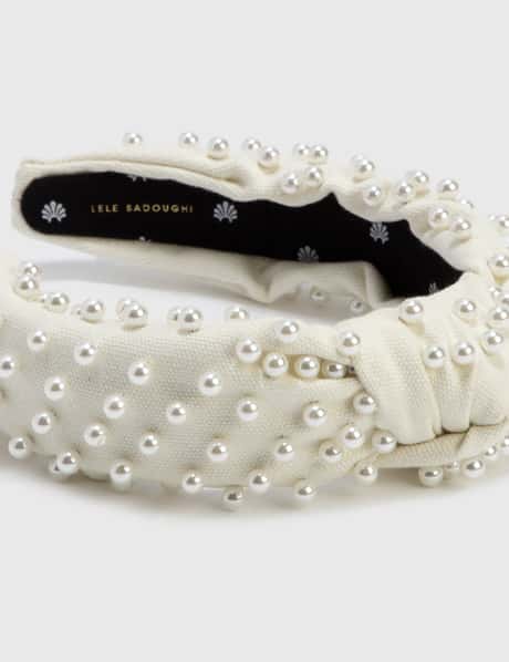 Lele Sadoughi - Woven Pearl Knotted Headband | HBX display picture 1