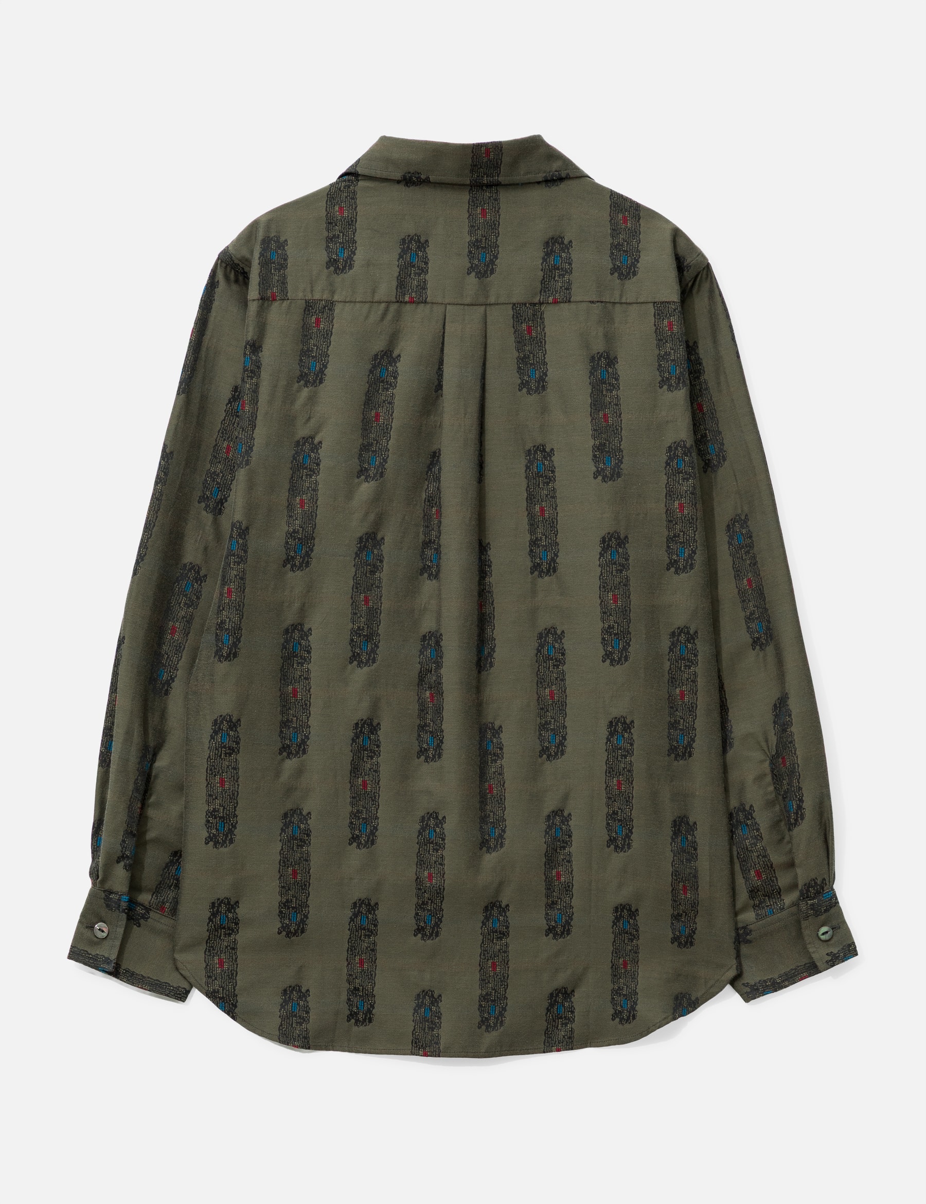 Pin-Tuck Collar Shirt - Abstract Jacquard view 17