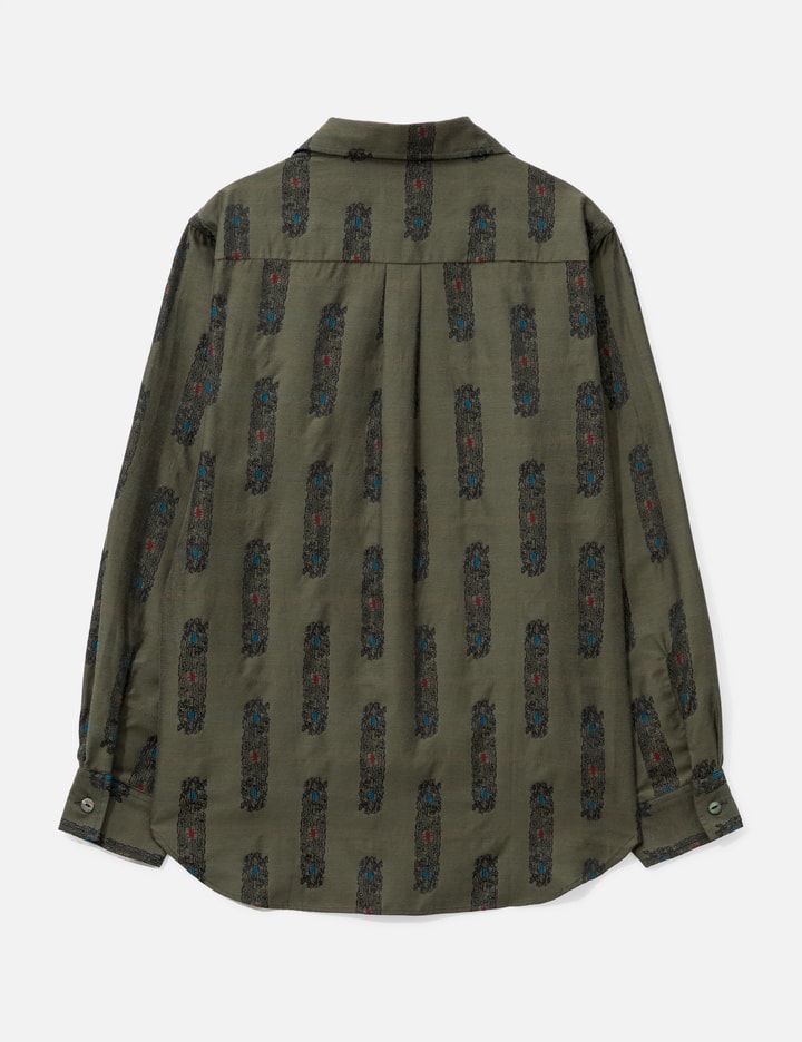 Pin-Tuck Collar Shirt - Abstract Jacquard Placeholder Image