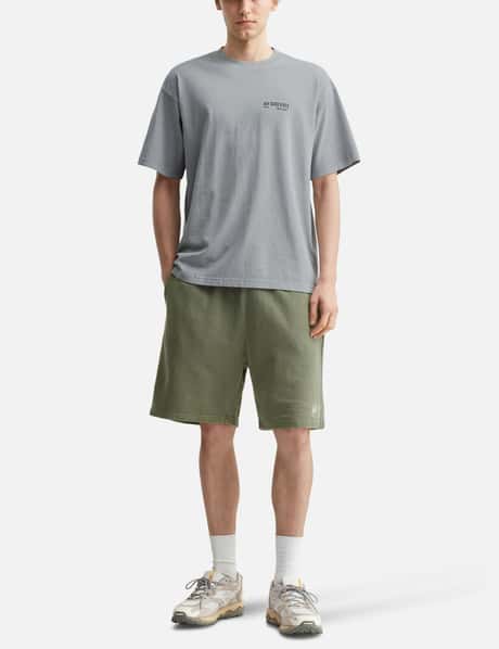 "Logo Embroidery Washed Olive" Shorts view 14