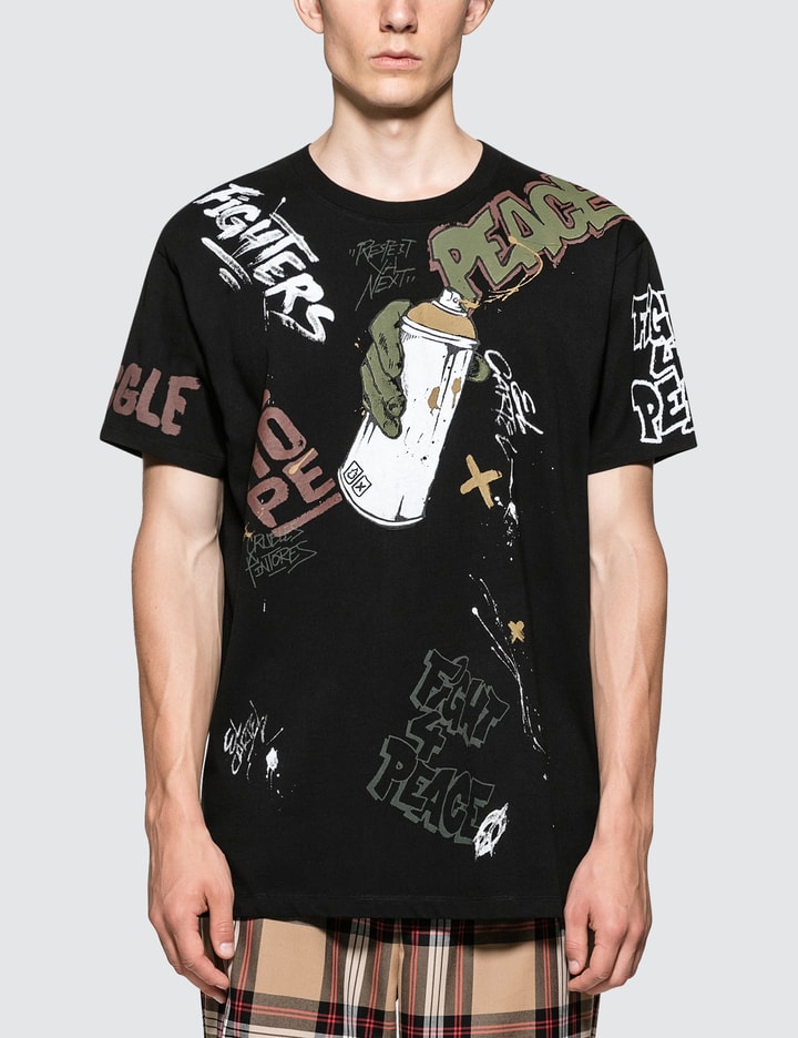 All Over Tag Black S/S T-Shirt Placeholder Image