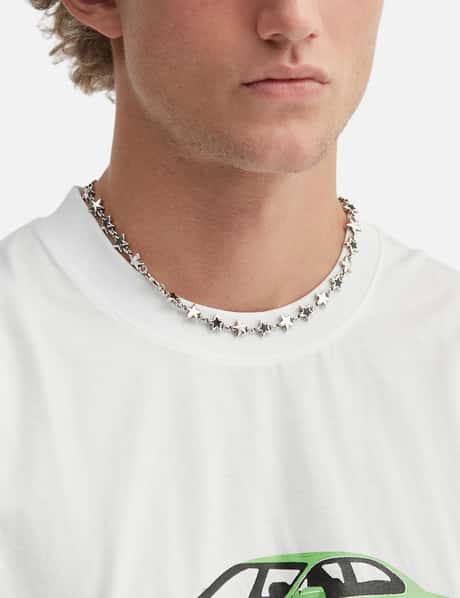 Black Enameled Stars Necklace view 8