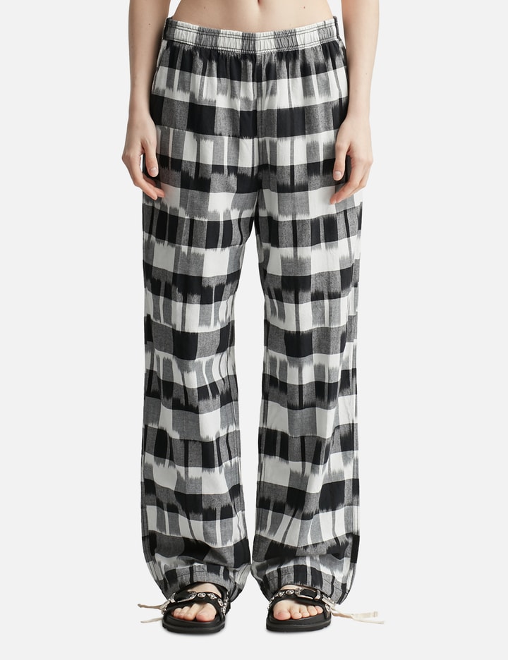 NÒMARHYTHM TEXTILE Ikat Check Easy Pants