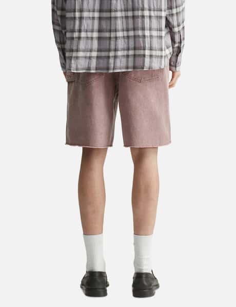 Washed Cutoff Denim Shorts view 12