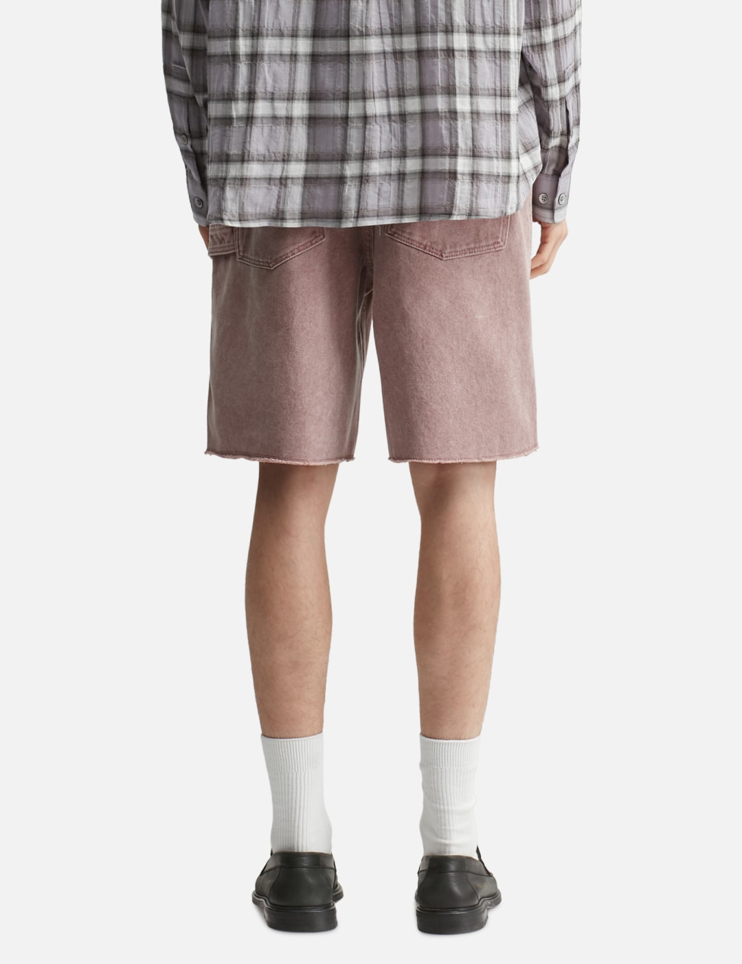 Washed Cutoff Denim Shorts view 19