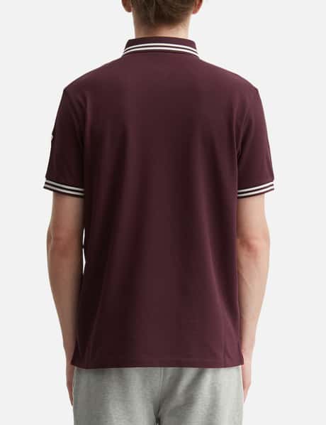 Striped Trim Cotton Piquet Polo Shirt view 12