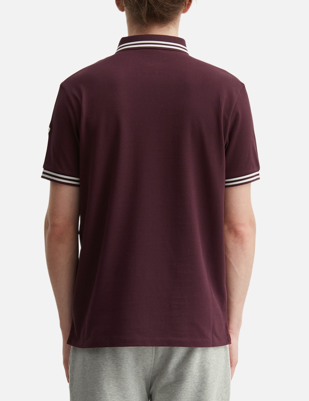 Striped Trim Cotton Piquet Polo Shirt view 13