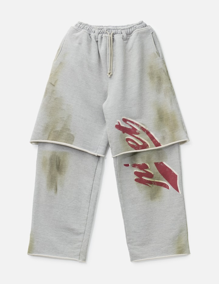 Layered Wide Leg French Terry Trousers Placeholder Image