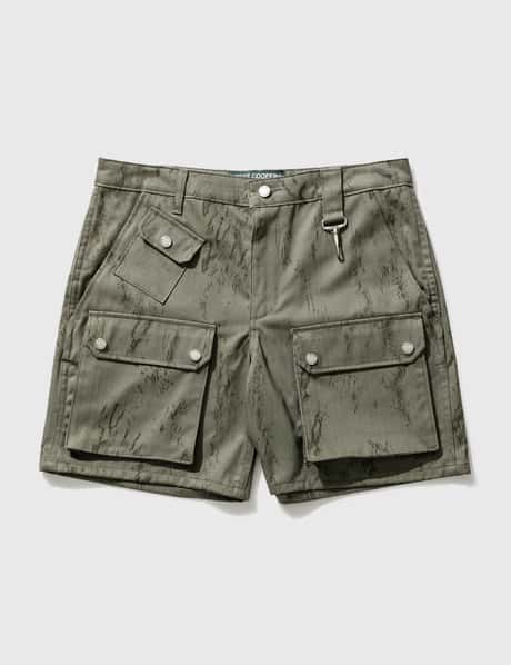 Reese Cooper Cotton Herringbone Cargo Shorts