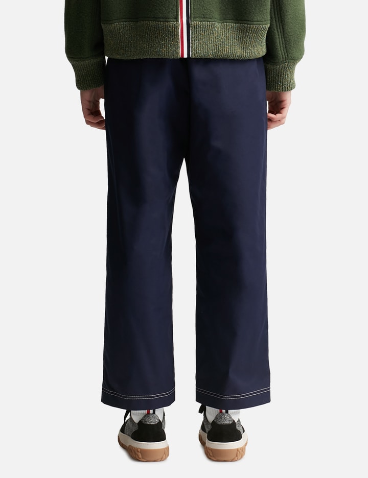Thom Browne Contrast-stitching Straight-leg Trousers In Blue