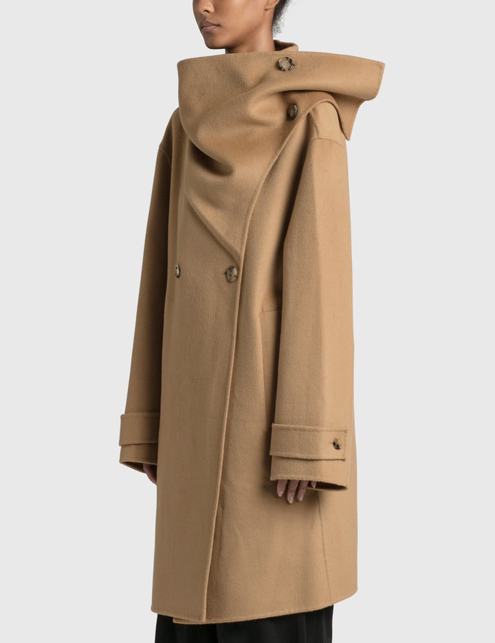 Funnel Collar Wool Coat Placeholder Image