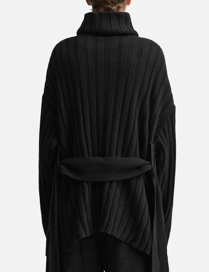 Asymmetric High Neck Knit Coat Placeholder Image