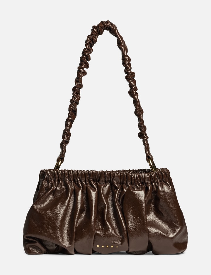 Marni Leather Gathered Clutch