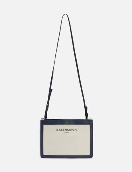 Balenciaga Canvas & Leather Shoulder Bag