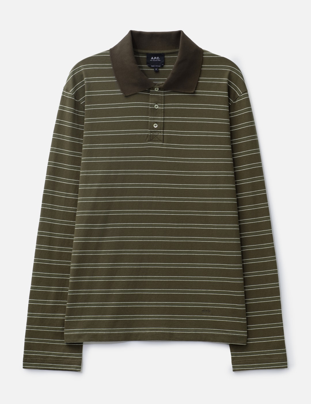 Long-Sleeve Striped Polo Shirt view 7
