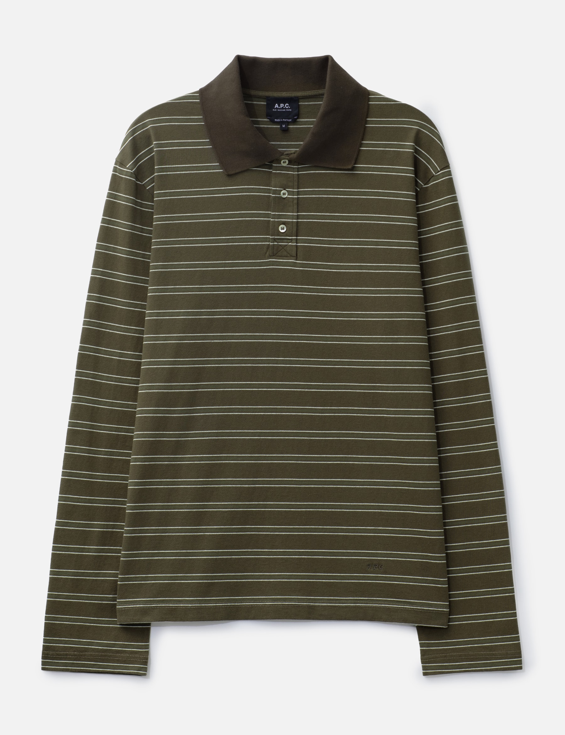 Long-Sleeve Striped Polo Shirt view 16