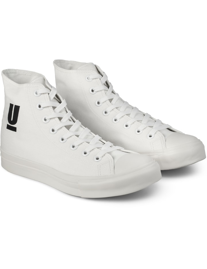 White 'U' Canvas High Top Classic Sneakers Placeholder Image