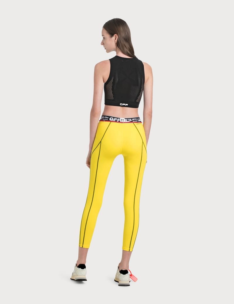 yellow off white tights