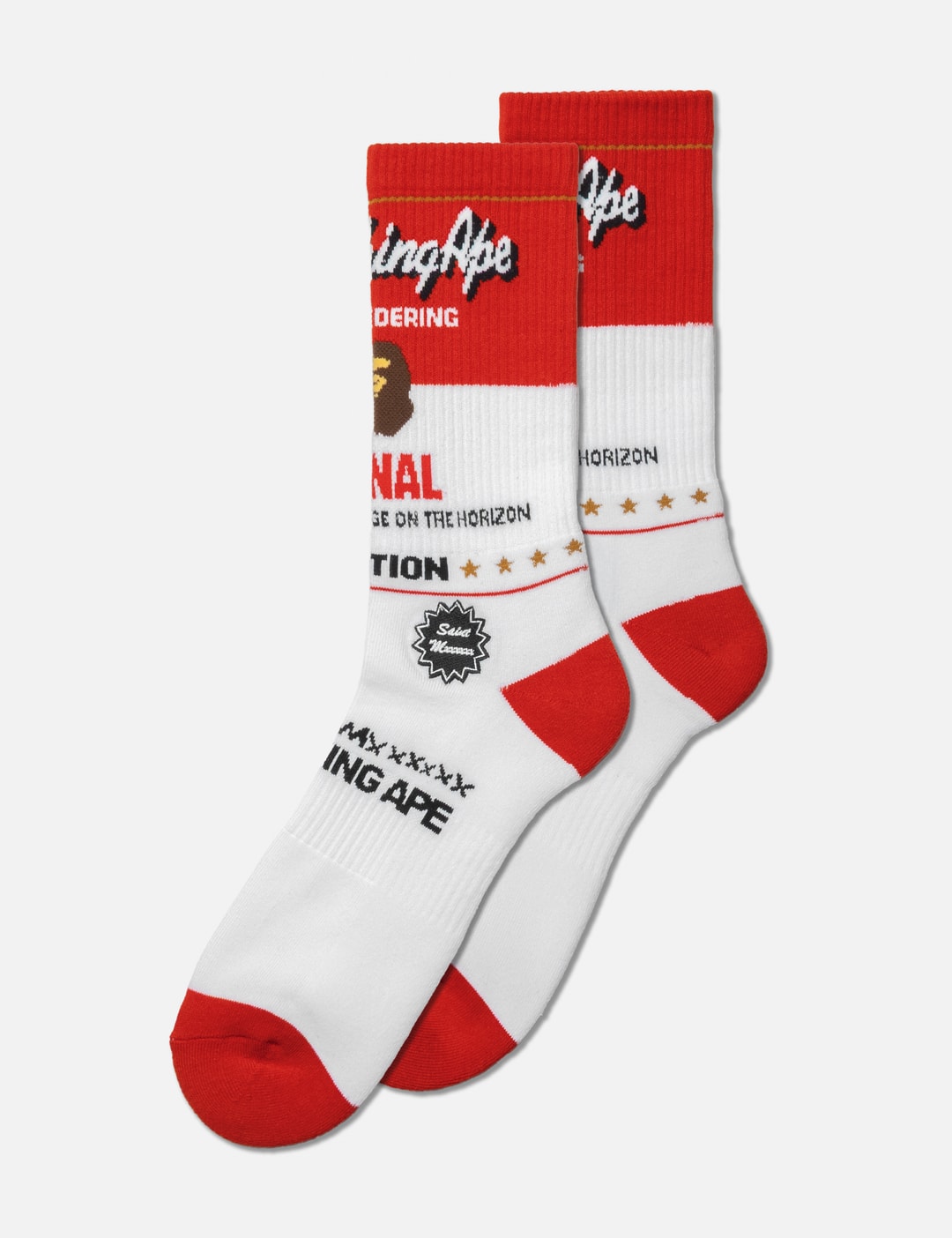 Saint Michael Saint Mxxxxxx X Bape Socks In White/白色/화이트/ホワイト
