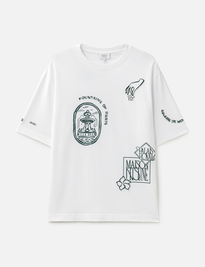 메종 키츠네 Art Nouveau Stamps Oversize T-Shirt