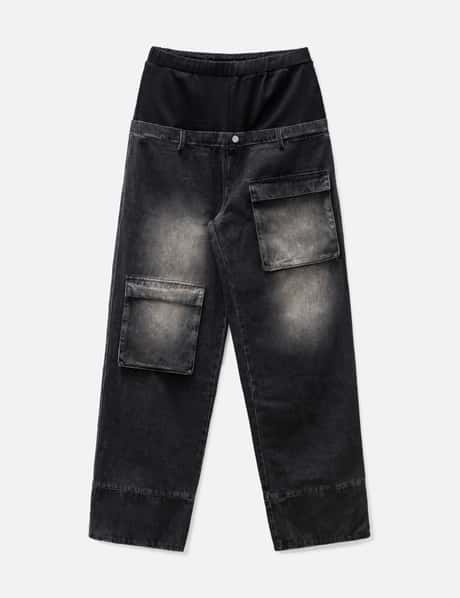 Spencer Badu Cargo Washed Denim Jeans