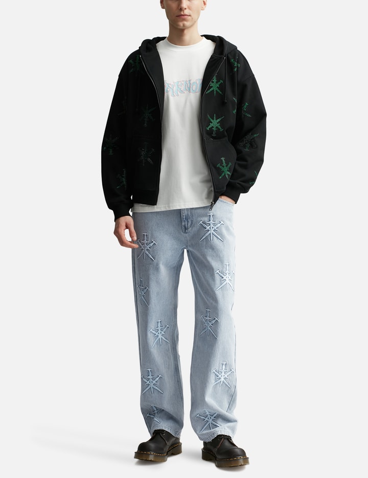 Black / Green Dagger Embroidery Hoodie Placeholder Image