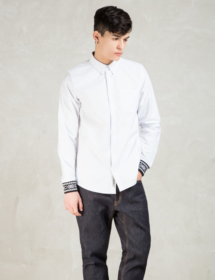 White Dave L/S Oxford Shirt Placeholder Image