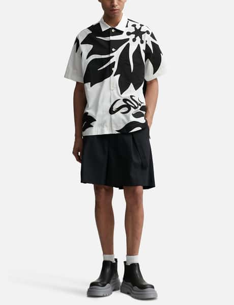 Sacai - Floral Embroidered Patch Poplin Shirt | HBX - Globally 