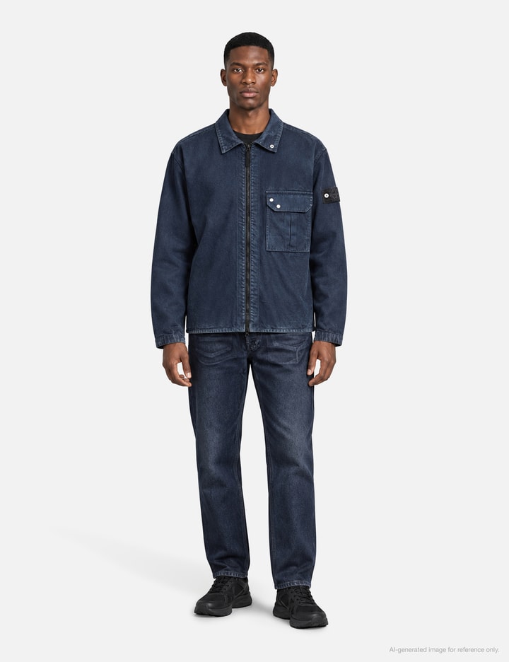 Stone Island Hand Sprayed Reflective Zip-Up Overshirt