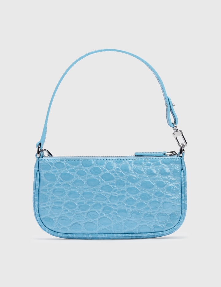 BY FAR Mini Rachel Croco Shoulder Bag