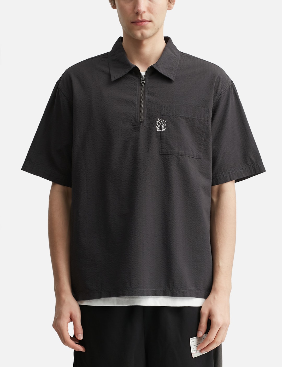 Seersucker Quarter Zip Shirt view 11