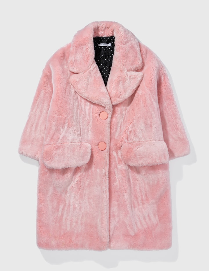 Vivetta Pink Faux Fur Grandpa Coat Placeholder Image