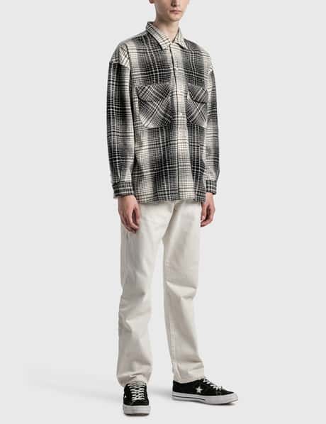 Cootie Productions - Ombre Check Open Collar Pullover Shirt | HBX 