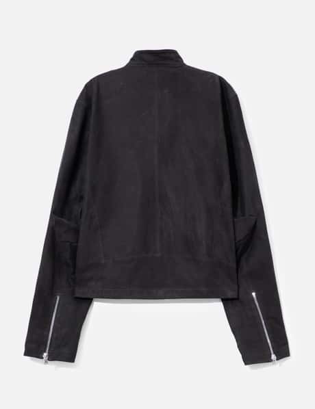 Aged Racer Suede Leather Jacket view 7