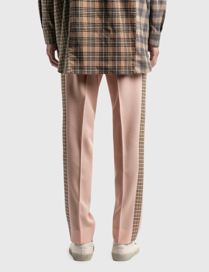 Check Side Stripe Dry Wool Twill Tailored Trousers Placeholder Image