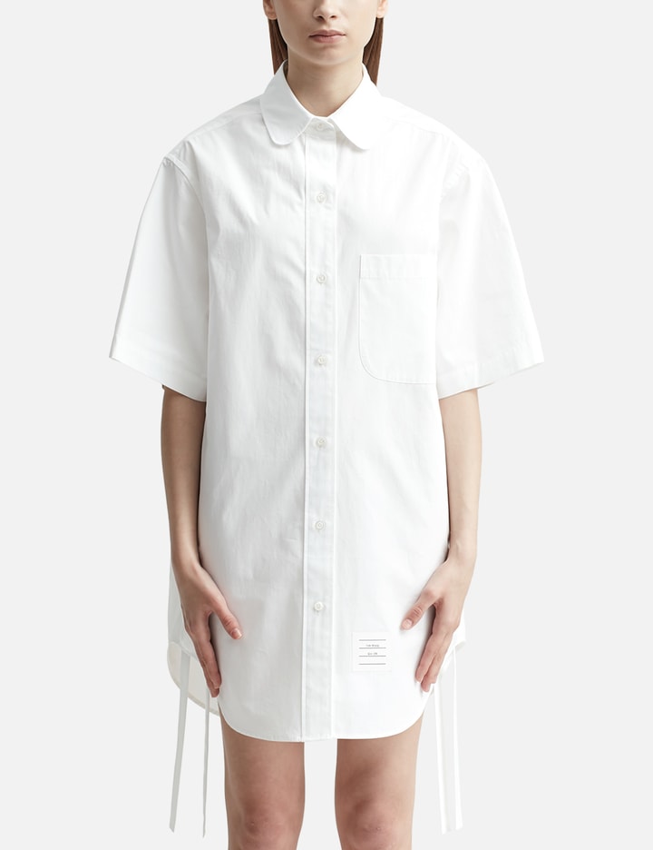 Thom Browne - SUPERSIZED GATHERED SHIRT DRESS | HBX Thom Browne - SUPERSIZED GATHERED SHIRT DRESS | HBX